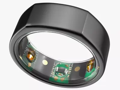 Oura Ring Black 3D model