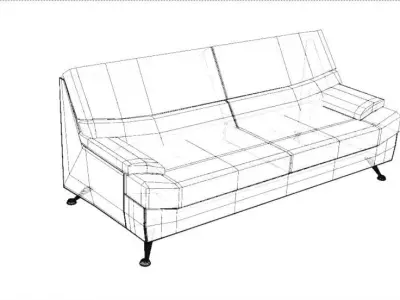 The Couch leather sofa Free 3D model