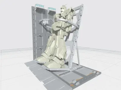  -MHB04C2 -Mecha Hangar Bay 04-2 MG Hangar Customizable Files 3D print model
