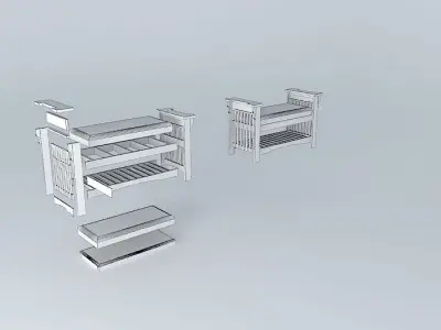 Mission Style Bench Free 3D model