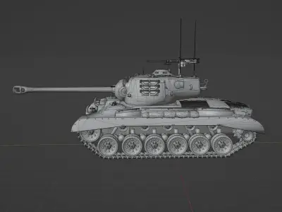 M26 Pershing Low-poly 3D model