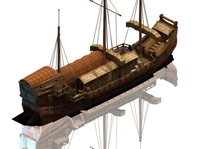 Game Large commercial ship 03 3D model