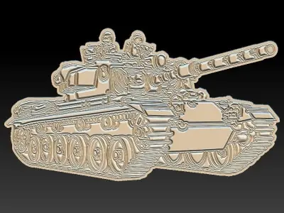 Tank Suitable for embossing Hot Foil Technique 3D model