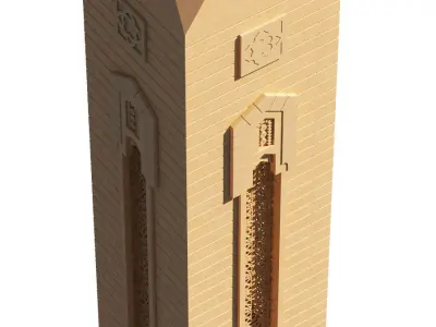 Islamic Mamluk Minaret 3D model