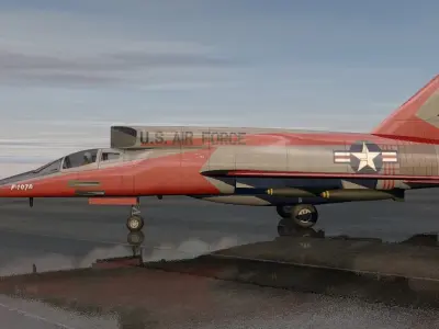 North American F-107A Ultra Sabre 3D model
