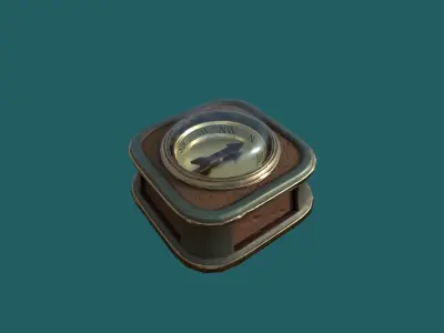 Compass Low-poly 3D model