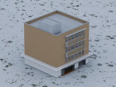 Commercial-residential building 3D model