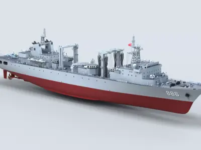 Chinese Navy Type 903  Auxiliary Ship 3D model