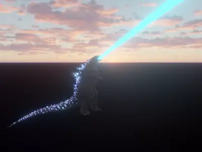 Godzilla Atomic Breath Test Free 3D model