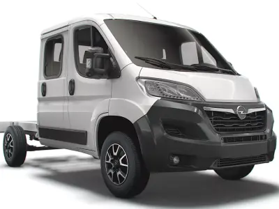 Opel Movano Chassis Truck Crew Cab 3450 WB 2022 3D model