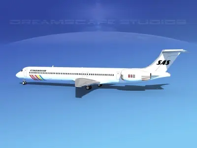 McDonnell Douglas MD83 SAS2 3D model