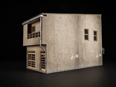 JAPANESE BUILDING 004 Low-poly 3D model