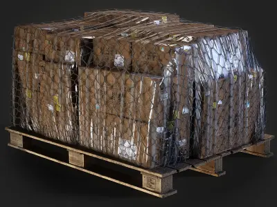 Military Box Cargo Vol 1 Low-poly 3D model