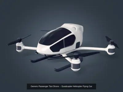 Generic Drones - Quadcopter - Hexacopter - Taxi 3D Model Collection