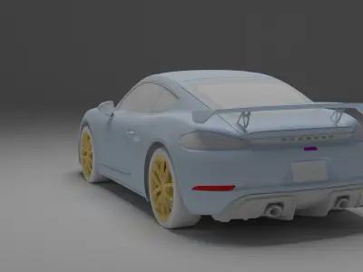 Porsche Cayman GT4 Base Model Low-poly 3D model