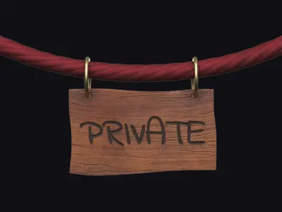 Barrier Cartoon PBR Low-poly 3D model