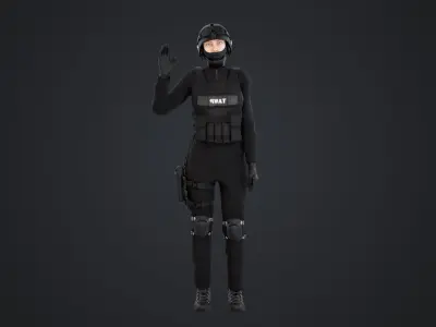 Female SWAT Officer 3D model