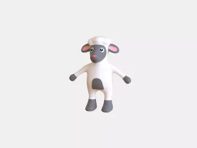 High-Quality 3D Cute Sheep for Games Low-poly 3D model
