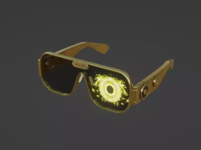 Sci-Fi AR Headset Low-poly 3D model