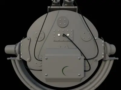 LRAD Long Range Acoustic Device sonic weapon police military Low-poly 3D model