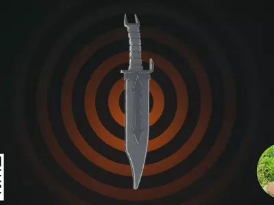 Tactical Fantasy Blade  Polearm Collection 3D model