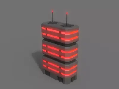 PBR Sci-Fi Building A34 Low-poly 3D model