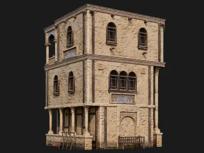 17-20 - Arabic Houses 4K Low-poly 3D model