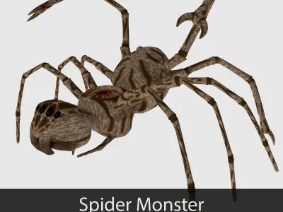 Spider Monster - Game Ready Low-poly 3D model