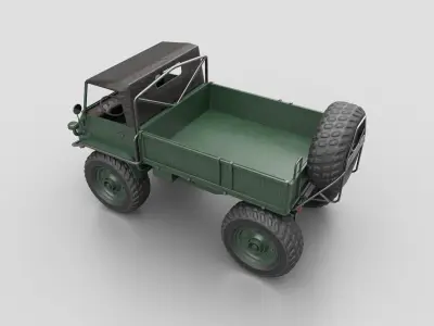 Unimog Low-poly 3D model