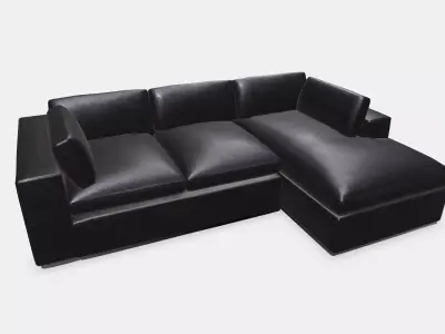 Sofa Low-poly PBR Free low-poly 3D model