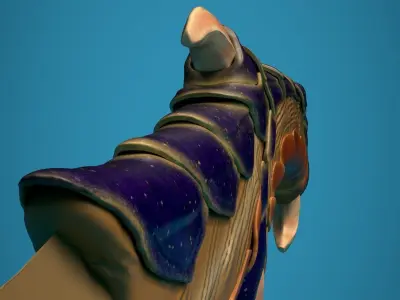 Valorant elderflame knife Low-poly 3D model