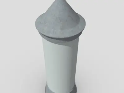 Advertising Column 2 Low-poly 3D model