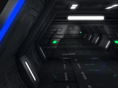 Sci Fi Corridor Interior 3D model