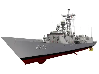 TCG GOKOVA OLIVER HAZARD PERRY CLASS FRIGATE 3D model