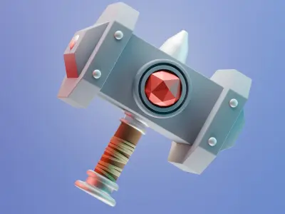 Marteau Free low-poly 3D model