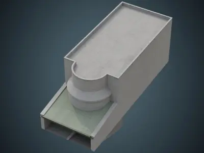 Building 8B Low-poly 3D model