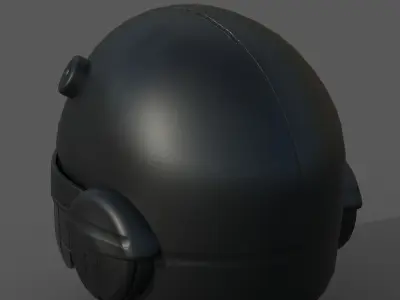 Helmet scifi military combat 3d model low poly human generic Low-poly 3D model