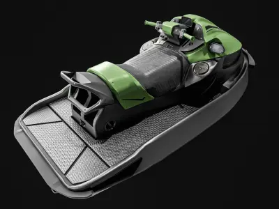 Jet Ski Pack Low-poly 3D model