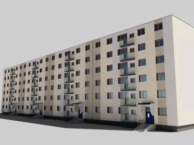 Eastern European Building 016 Low-poly 3D model