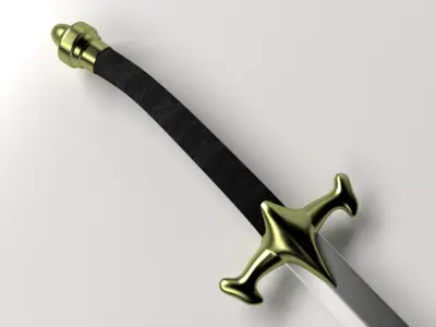Scimitar sword 3D model