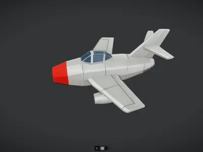 Spacecraft Jet aircraft plane 3dmodel 7 3D model