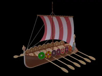 Viking ship 3D model