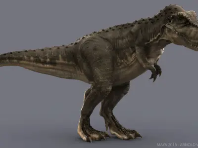 Tyrannosaurus Rex 2 RIGGED 3D model