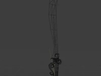 Low Poly Sword - Wind Sword Low-poly 3D model