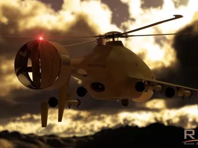 Sharkeye X UAS Tactical Helicopter Low-poly 3D model