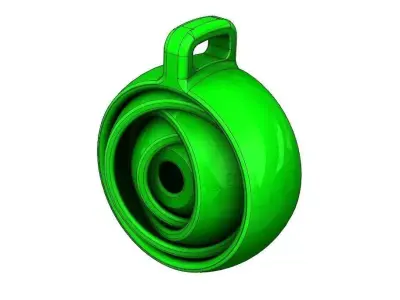 Gyroscopic Keychain gadget 3D print model