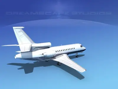 Dassault Falcon 900 V08 3D model
