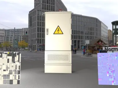 Electrical Distribution Cabinet 86 Low-poly 3D model