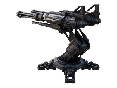 TURRET WEAPON 3D Model Low-poly 3D model