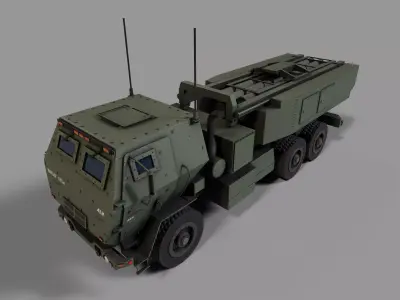 m142 hirmas missile system lowpoly Low-poly 3D model